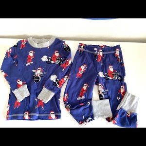Mini Boden Santa Pajamas 3T